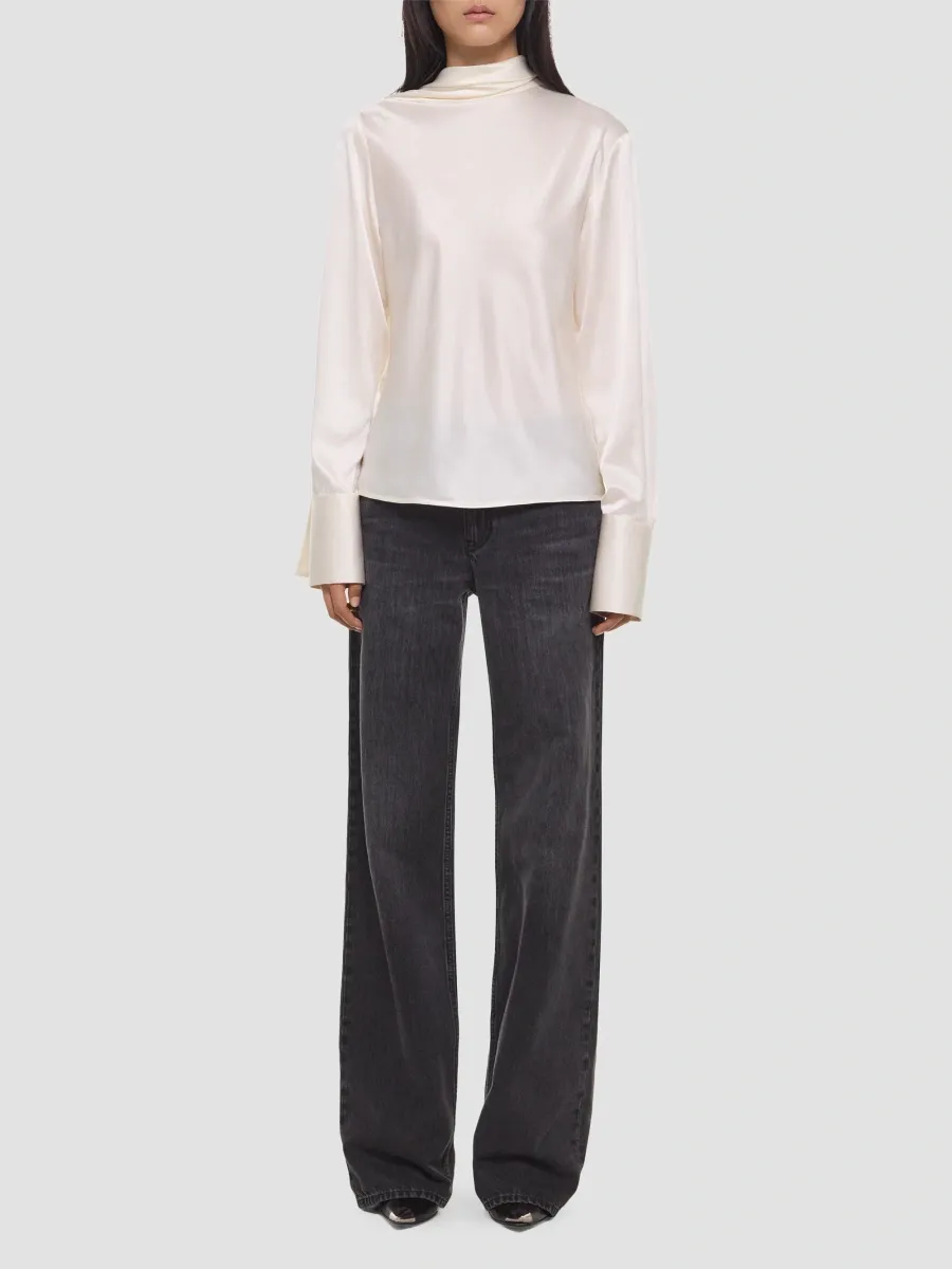 Helmut Lang Women's Silk Scarf Blouse | Thumbnail 2