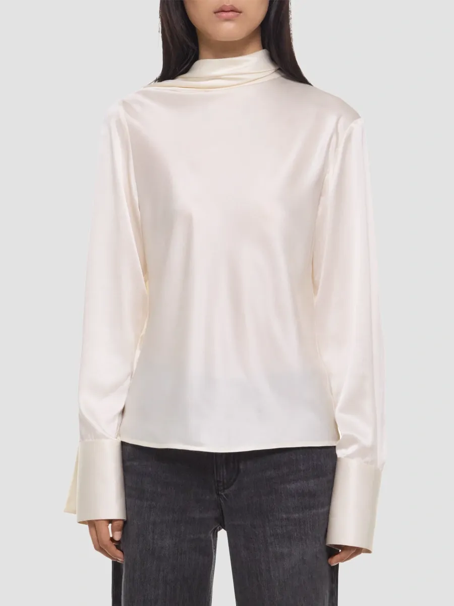 Helmut Lang Women's Silk Scarf Blouse | Thumbnail 3