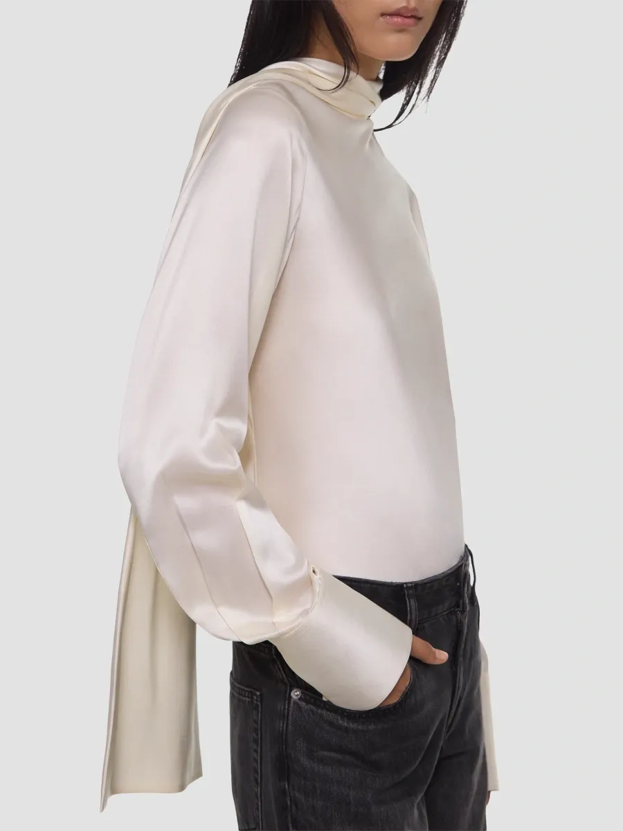 Helmut Lang Women's Silk Scarf Blouse | Thumbnail 5