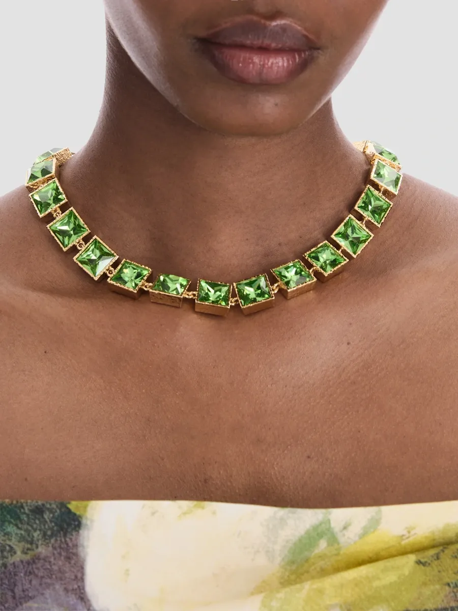 Oscar de la Renta Women's 24K Gold-Plated & Glass Crystal Necklace | Thumbnail 2