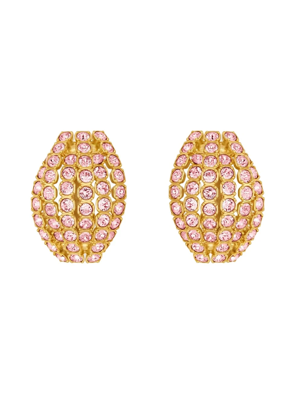 Oscar de la Renta Women's 24K Gold-Plated & Glass Crystal Domed Earrings