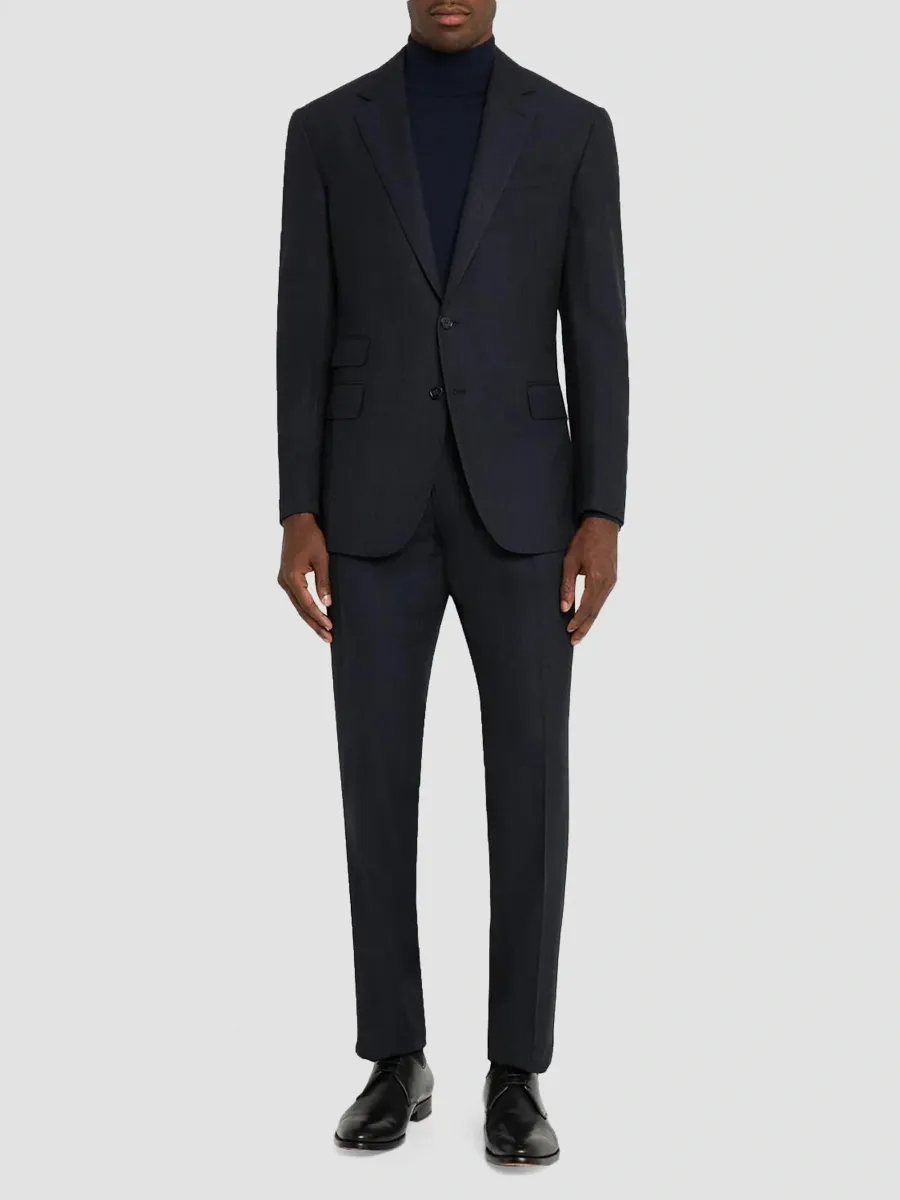 Ralph Lauren Purple Label Men's Wool-Blend Nailhead Single-Breasted Suit | Thumbnail 2
