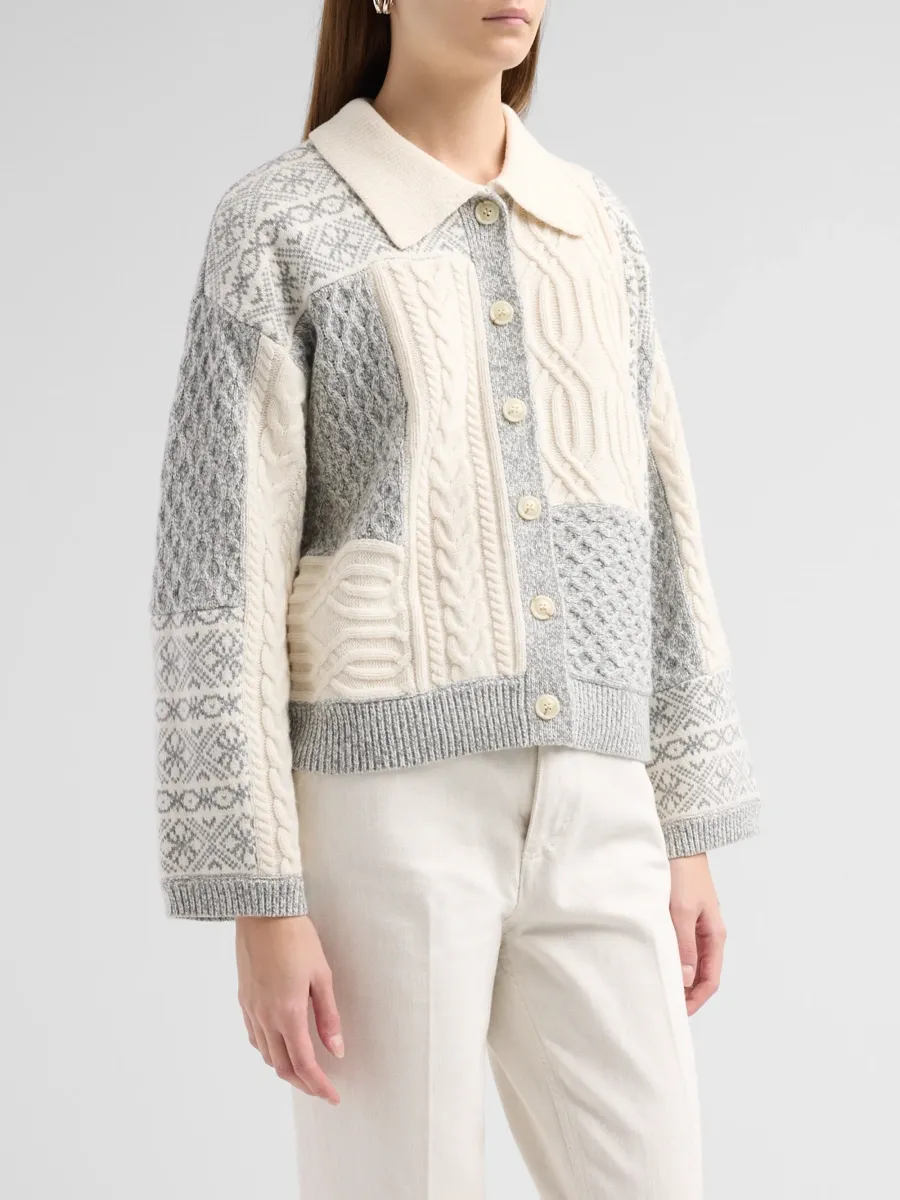 Design History Women's Marlow Patchwork Knit Cardigan | Thumbnail 4 Design History Women's Marlow Patchwork Knit Cardigan | Thumbnail 4