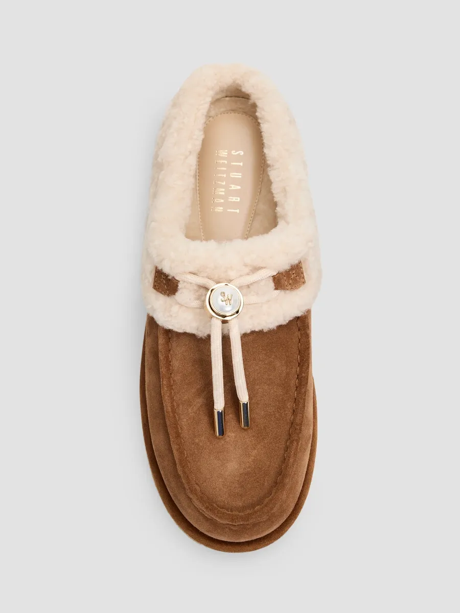 Stuart Weitzman Women's Vail Shearling-Lined Suede Mules | Thumbnail 5 Stuart Weitzman Women's Vail Shearling-Lined Suede Mules | Thumbnail 5