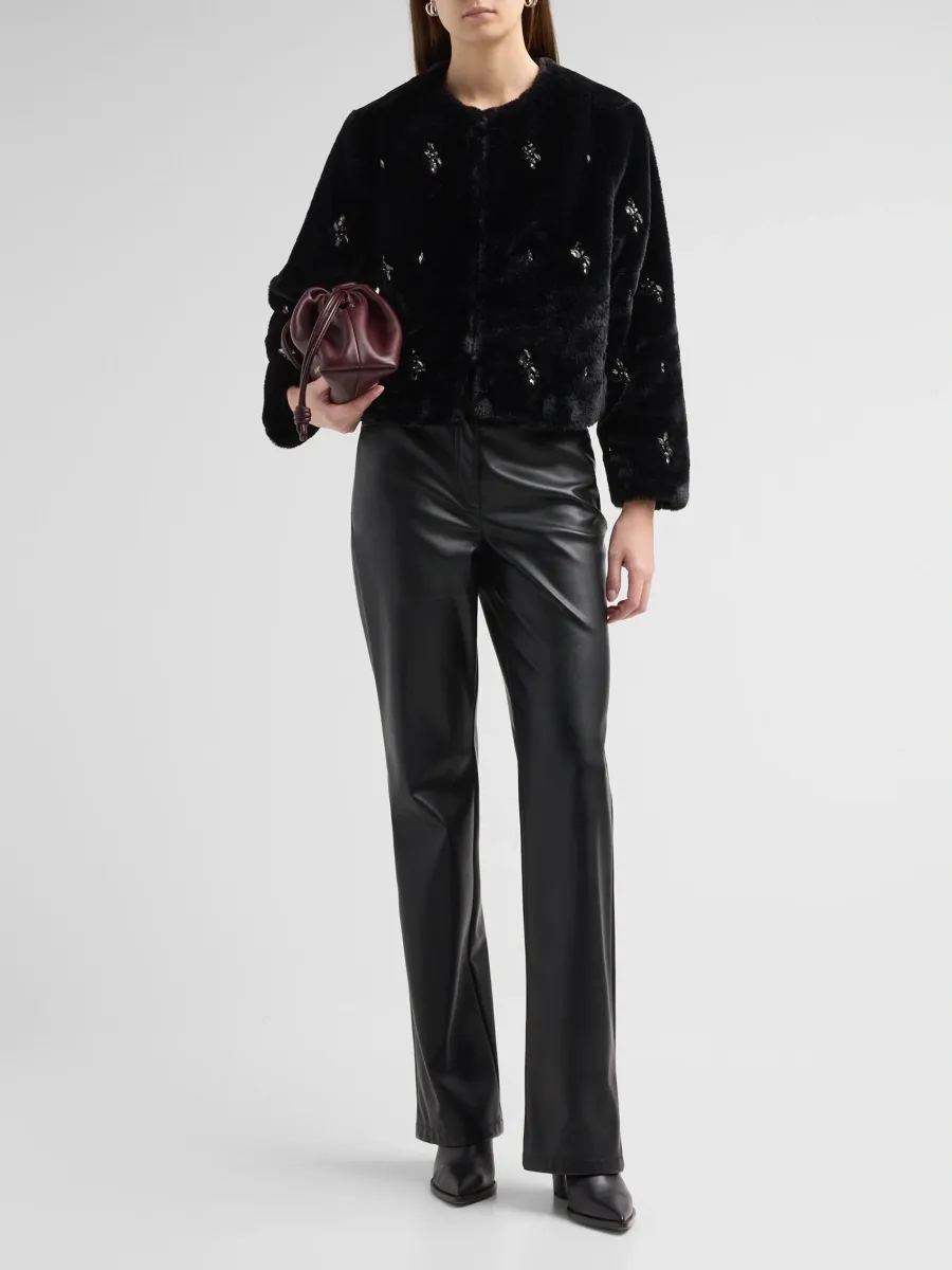 dh New York Women's Romy Hand-Beaded Faux Fur Jacket | Thumbnail 2