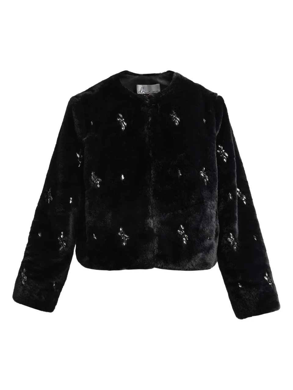 dh New York Women's Romy Hand-Beaded Faux Fur Jacket