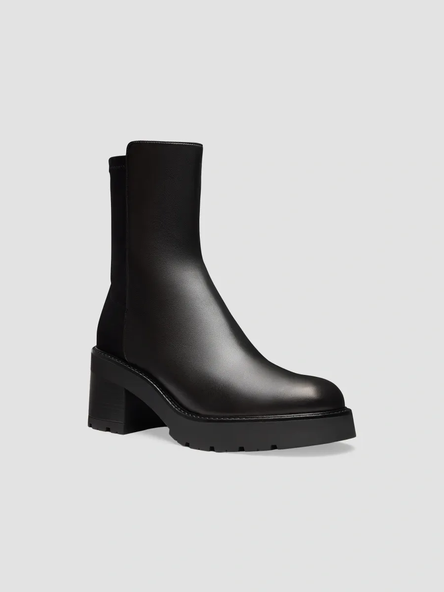 Stuart Weitzman Women's 5050 Char 50MM Leather & Microstretch Ankle Booties | Thumbnail 2 Stuart Weitzman Women's 5050 Char 50MM Leather & Microstretch Ankle Booties | Thumbnail 2
