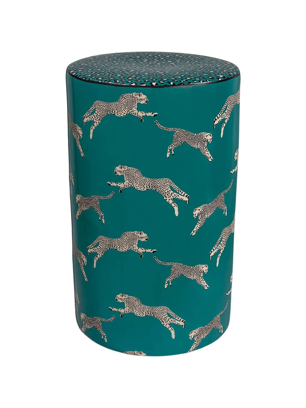 Leaping Cheetah Garden Stool