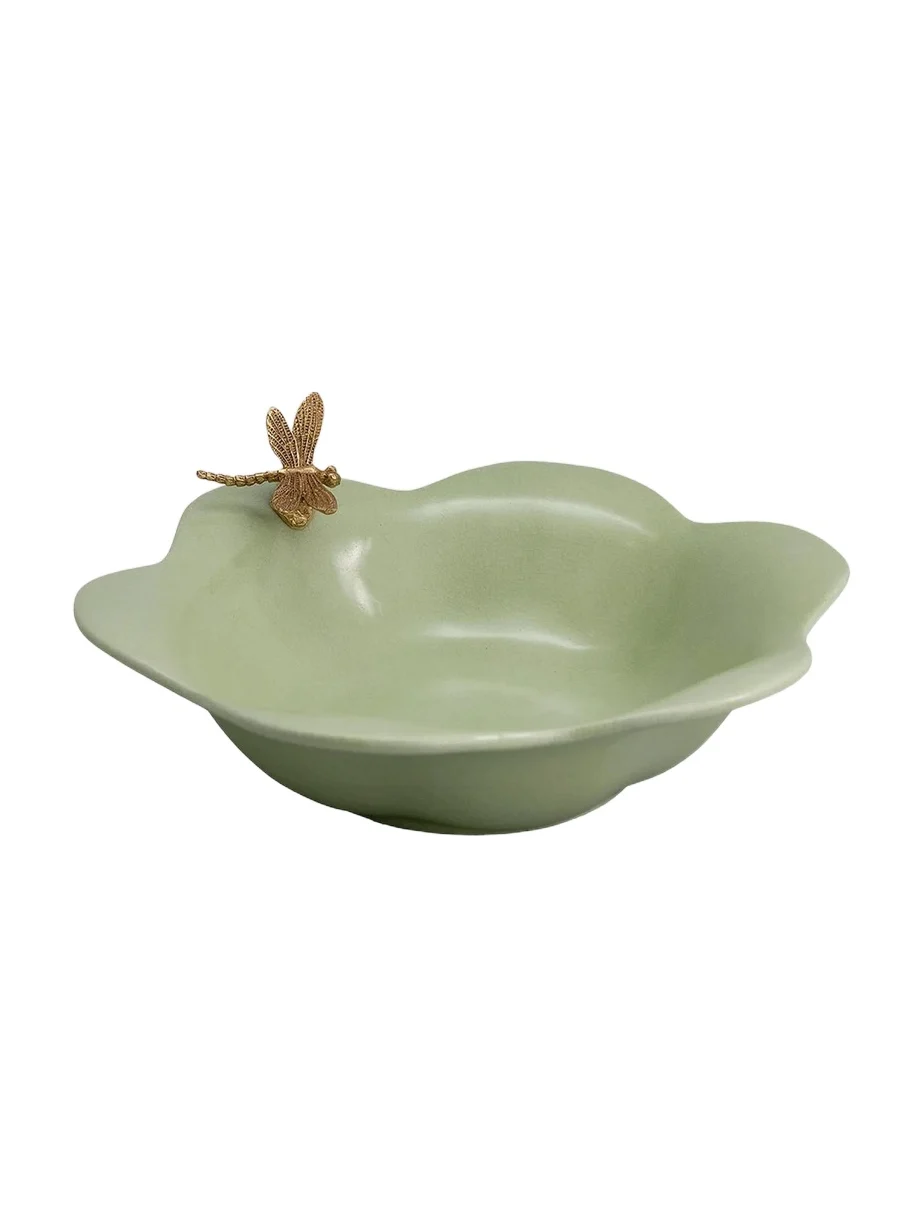 Port 68 Dragonfly Celadon Bowl