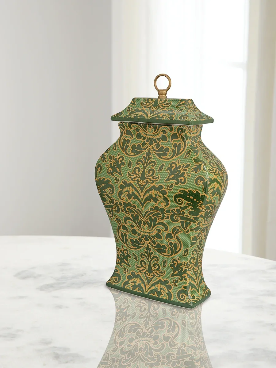Port 68 Richmond Damask Green Jar | Thumbnail 3 Port 68 Richmond Damask Green Jar | Thumbnail 3