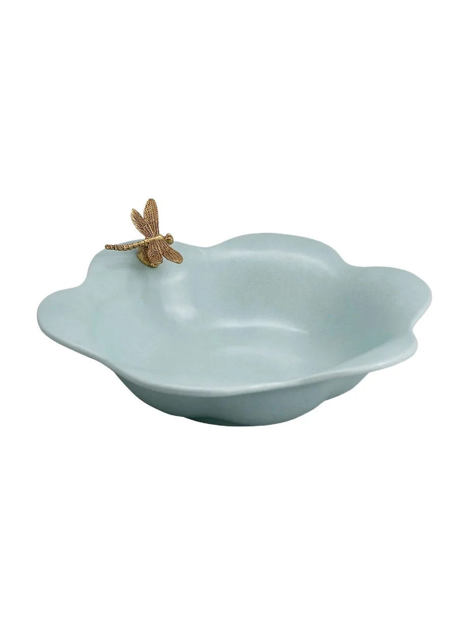 Dragonfly Celadon Bowl