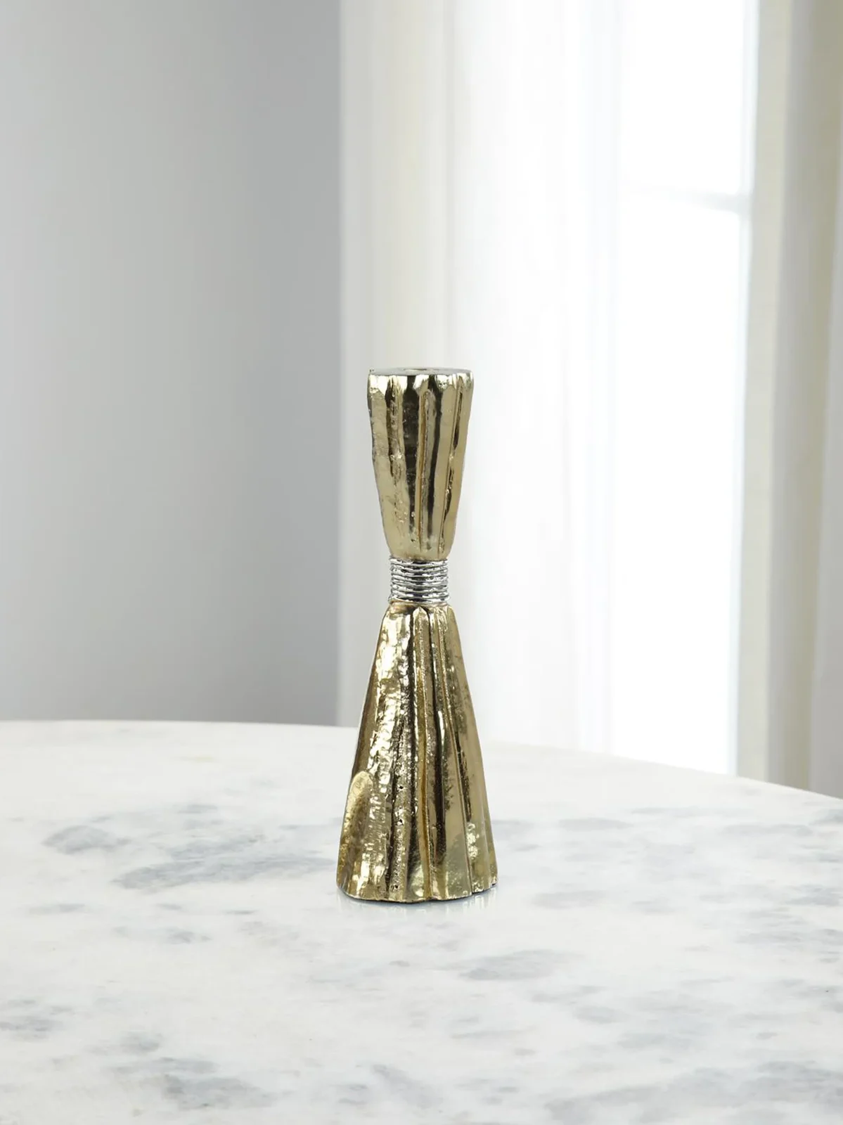 John-Richard Collection Taut Metal Large Candleholder