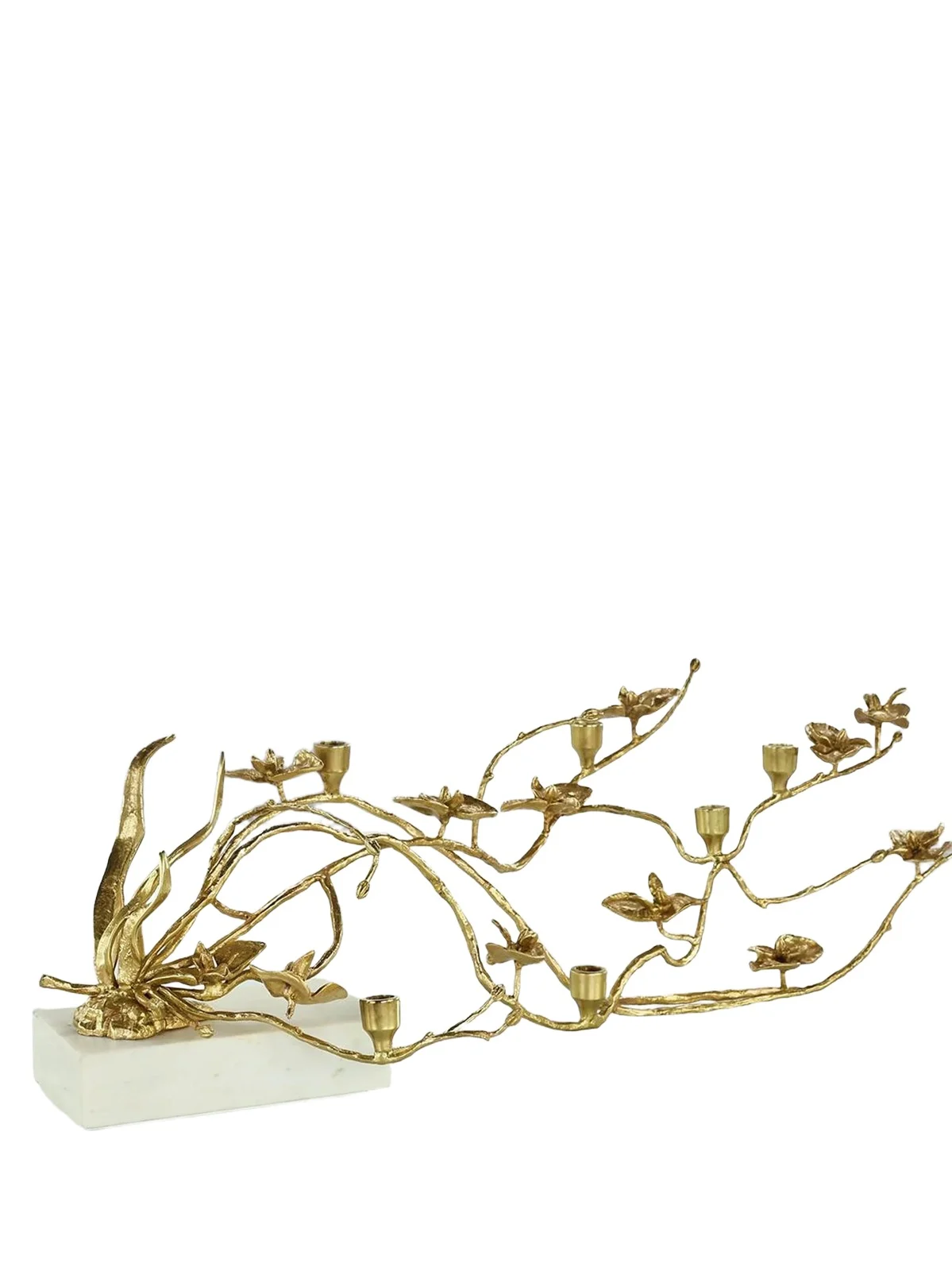 John-Richard Collection Orchids In Bloom Candleholder - Bronze