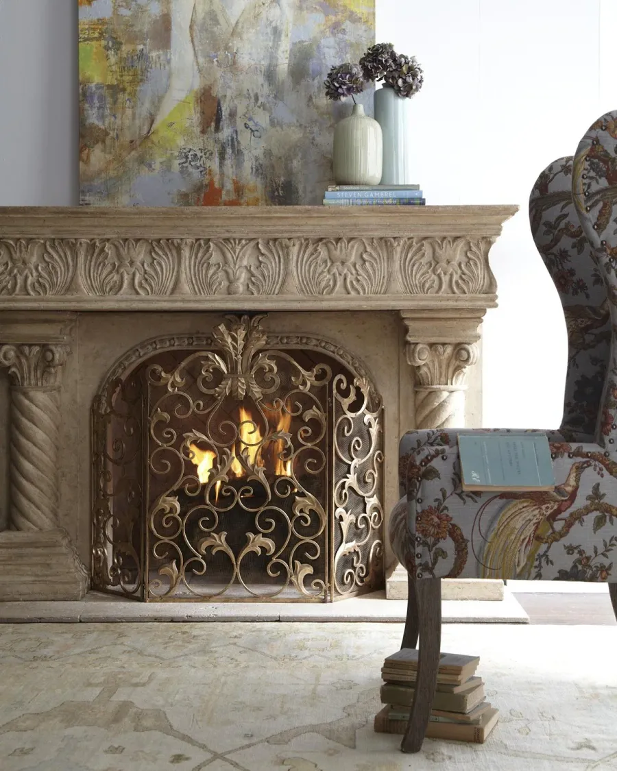 Dr. Livingston Acanthus Fireplace Screen | Thumbnail 2 Dr. Livingston Acanthus Fireplace Screen | Thumbnail 2