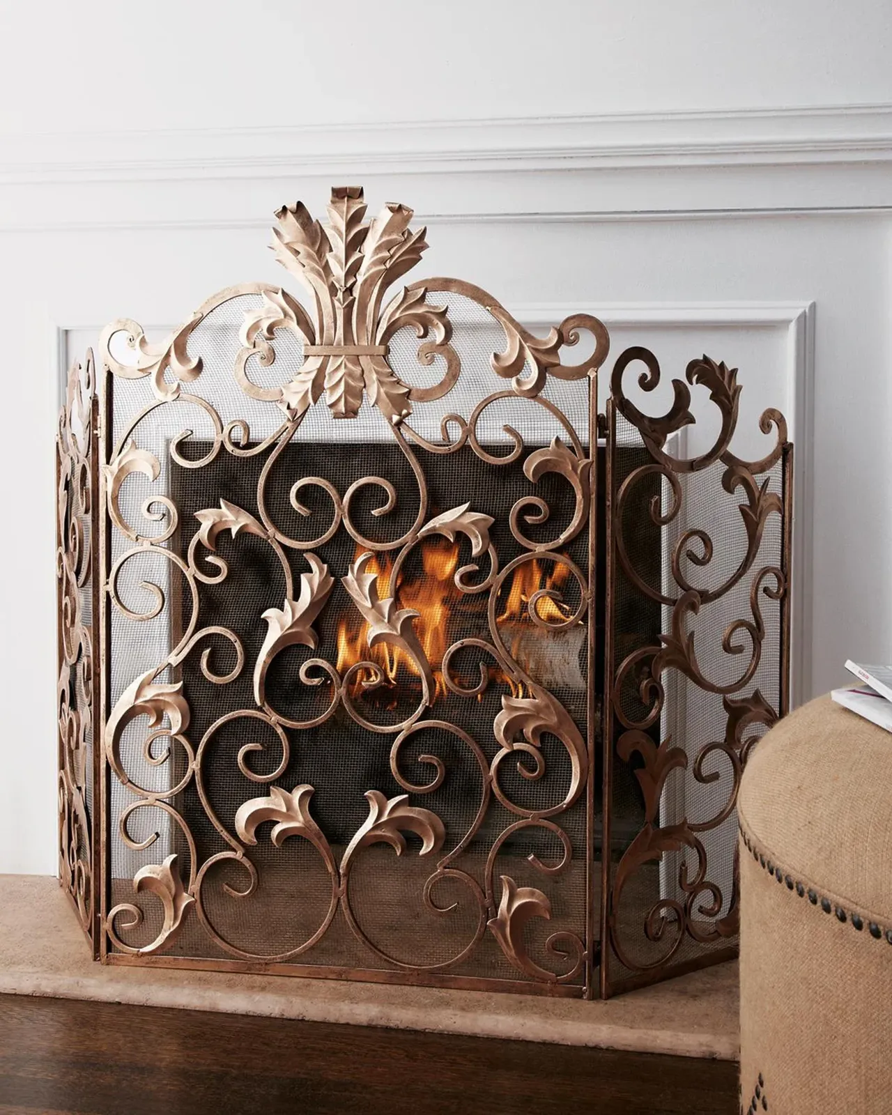 Dr. Livingston Acanthus Fireplace Screen