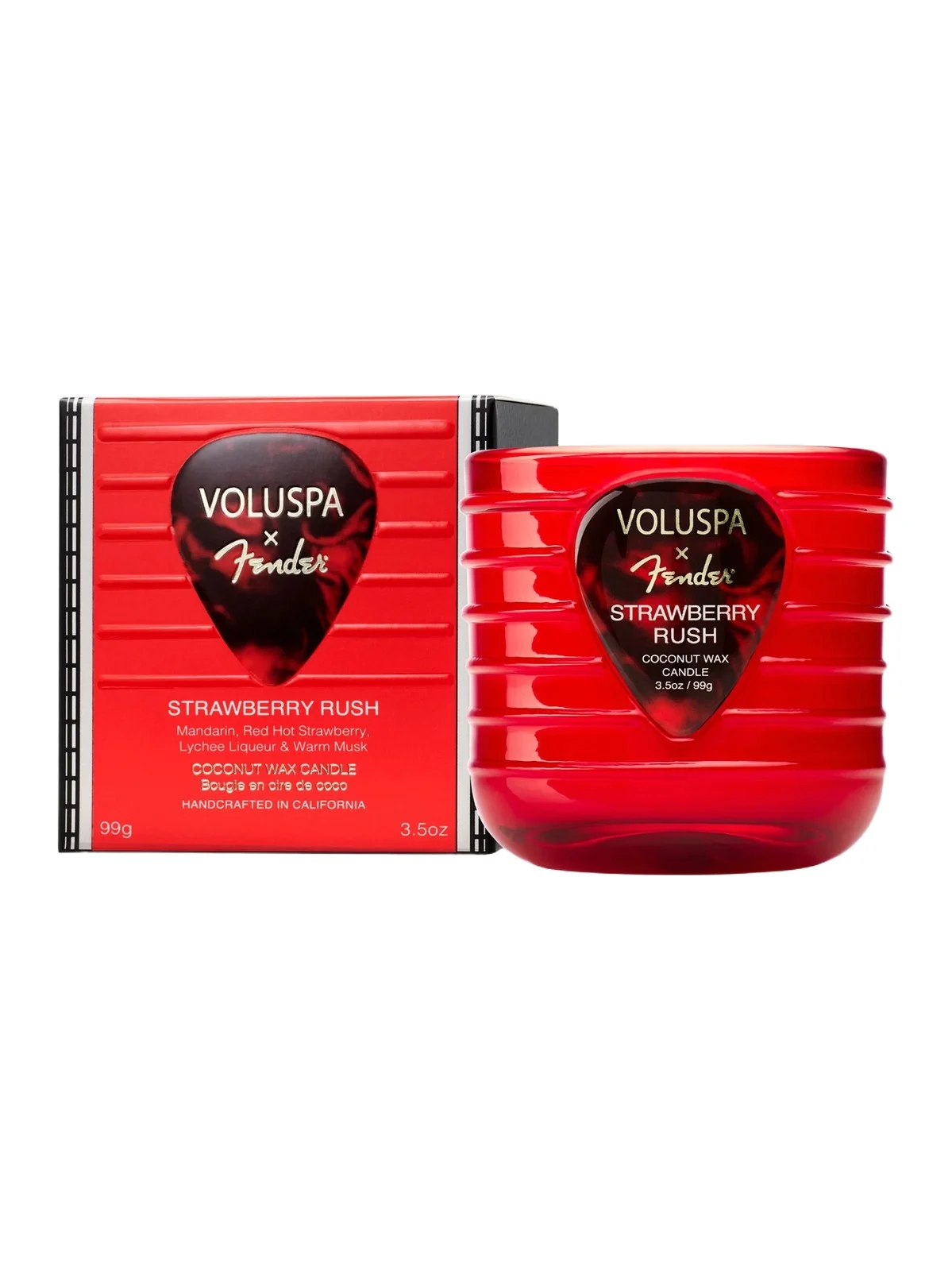 Voluspa x Fender Strawberry Rush Candle
