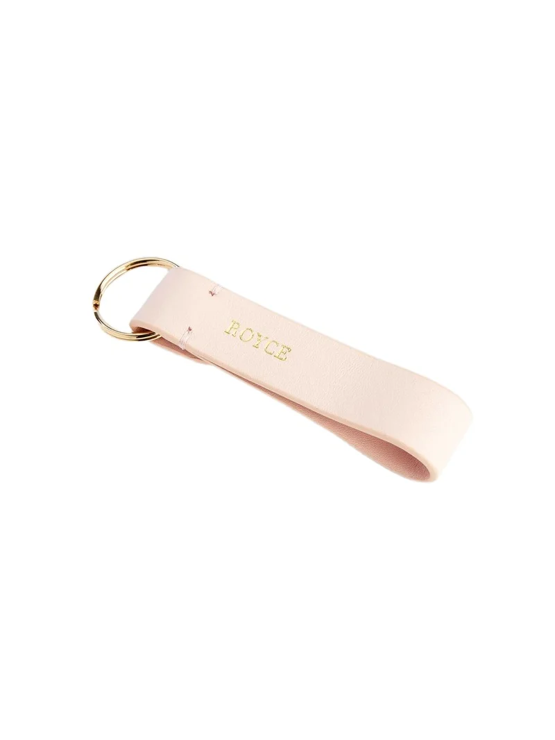 Royce New York Minimalist Leather Key Fob