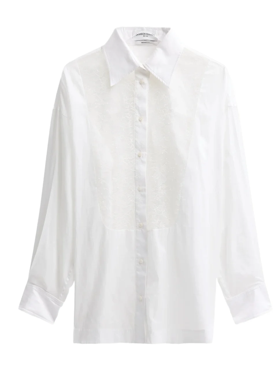 Women's Barrett Cotton & Lace Tuxedo Shirt