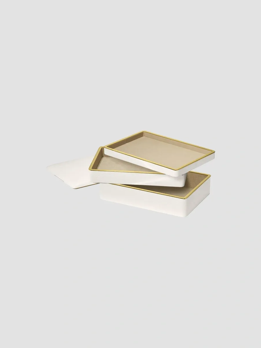 AERIN Piero Leather Large Stacked Jewelry Box | Thumbnail 2 AERIN Piero Leather Large Stacked Jewelry Box | Thumbnail 2