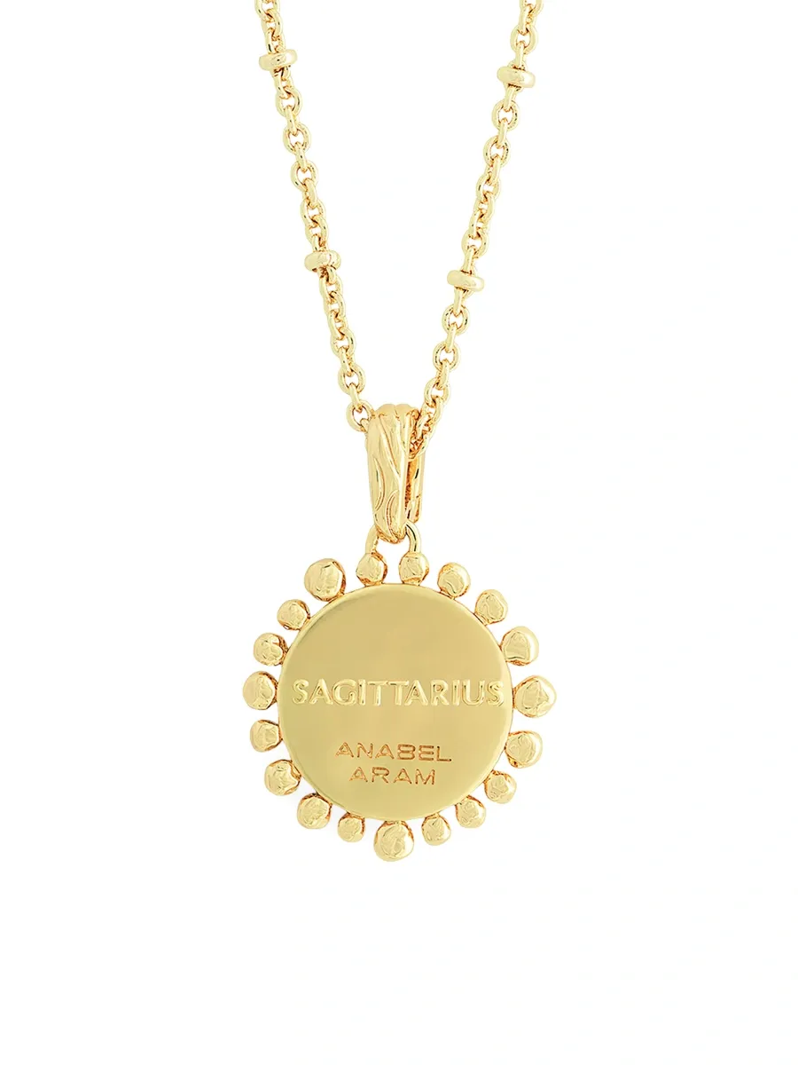 Anabel Aram Women's Zodiac 18K-Gold-Plated & Cubic Zirconia Pendant Necklace | Thumbnail 3 Anabel Aram Women's Zodiac 18K-Gold-Plated & Cubic Zirconia Pendant Necklace | Thumbnail 3