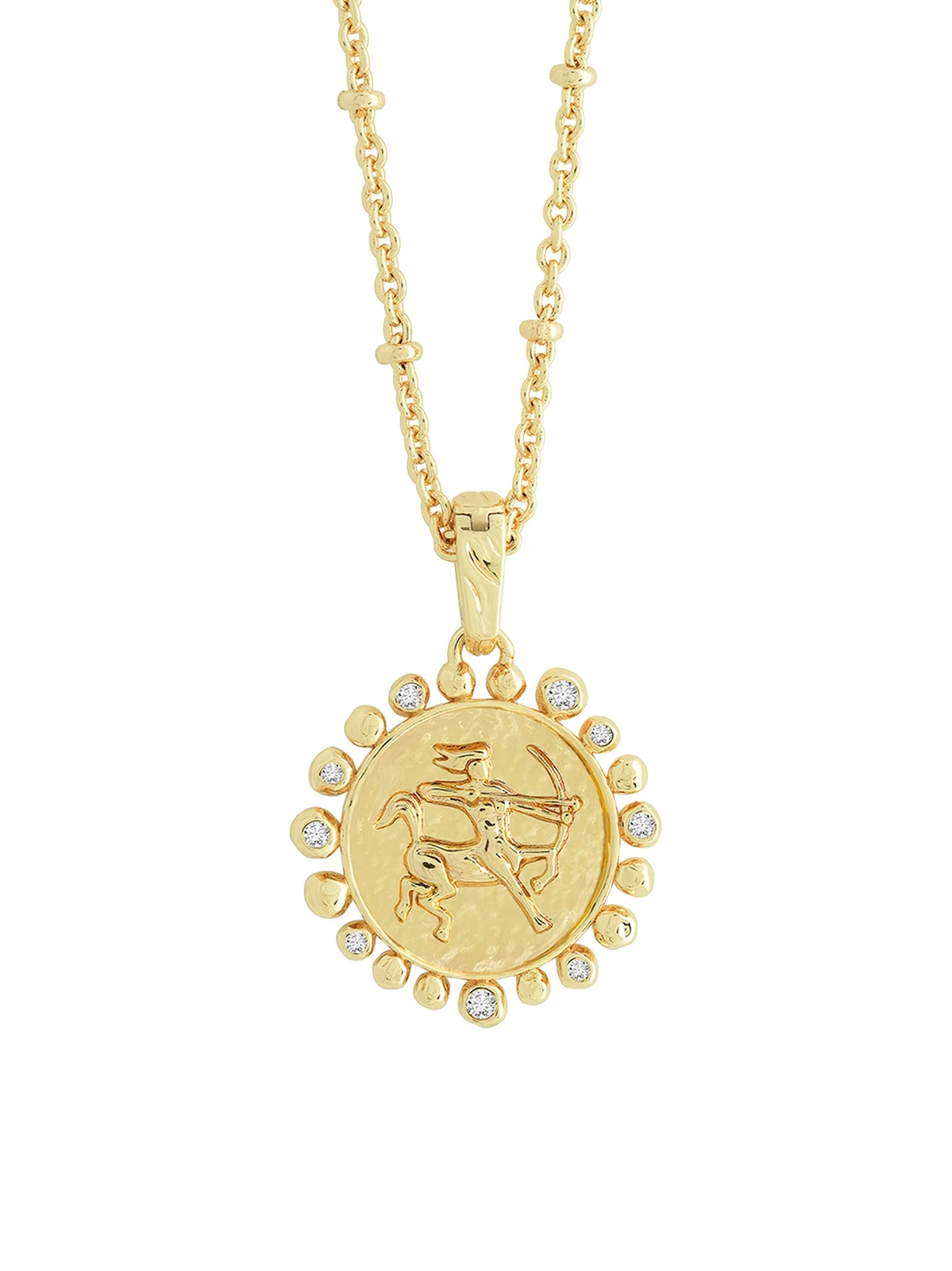 Women's Zodiac 18K-Gold-Plated & Cubic Zirconia Pendant Necklace Women's Zodiac 18K-Gold-Plated & Cubic Zirconia Pendant Necklace