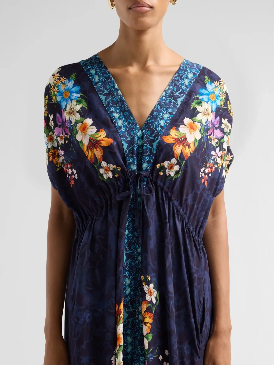 Johnny Was Women's Imogen Floral V-Neck Caftan Midi Dress | Thumbnail 5 Johnny Was Women's Imogen Floral V-Neck Caftan Midi Dress | Thumbnail 5