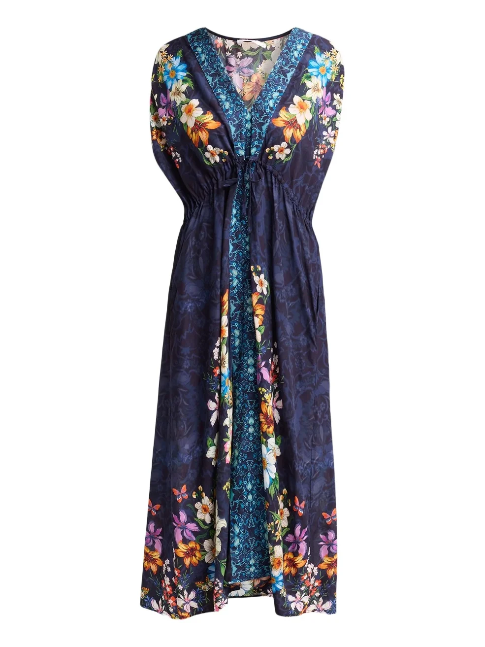 Johnny Was Women's Imogen Floral V-Neck Caftan Midi Dress