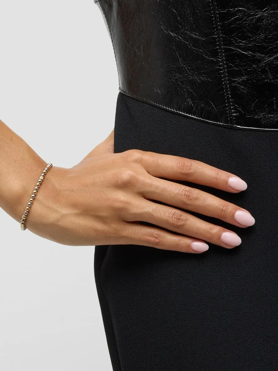 Sydney Evan Women's Two-Tone 14K Gold & 0.07 TCW Beaded Stretch Bracelet | Thumbnail 2 Sydney Evan Women's Two-Tone 14K Gold & 0.07 TCW Beaded Stretch Bracelet | Thumbnail 2
