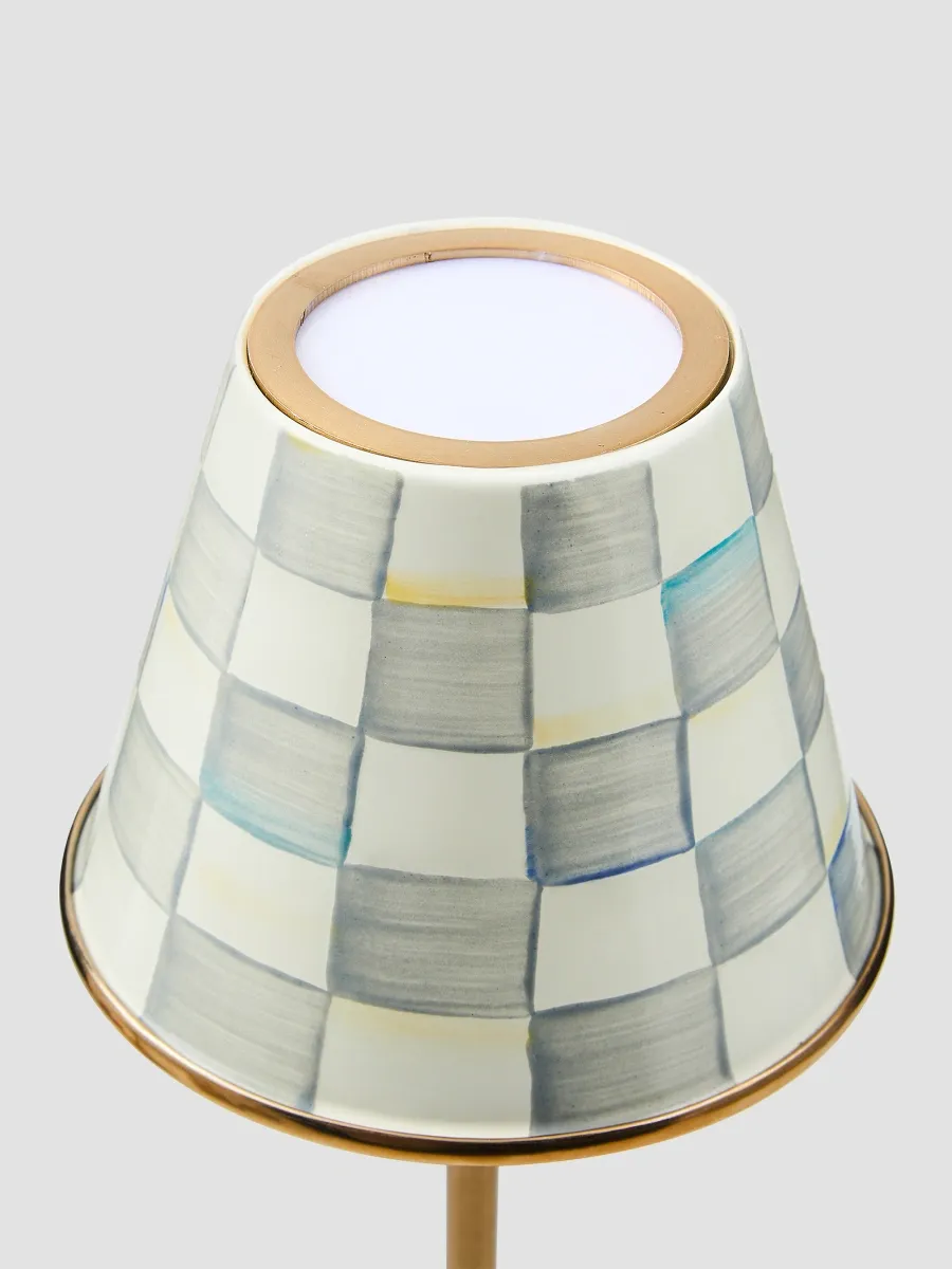 MacKenzie-Childs Sterling Check Rechargeable Cafe Table Lamp | Thumbnail 3 MacKenzie-Childs Sterling Check Rechargeable Cafe Table Lamp | Thumbnail 3