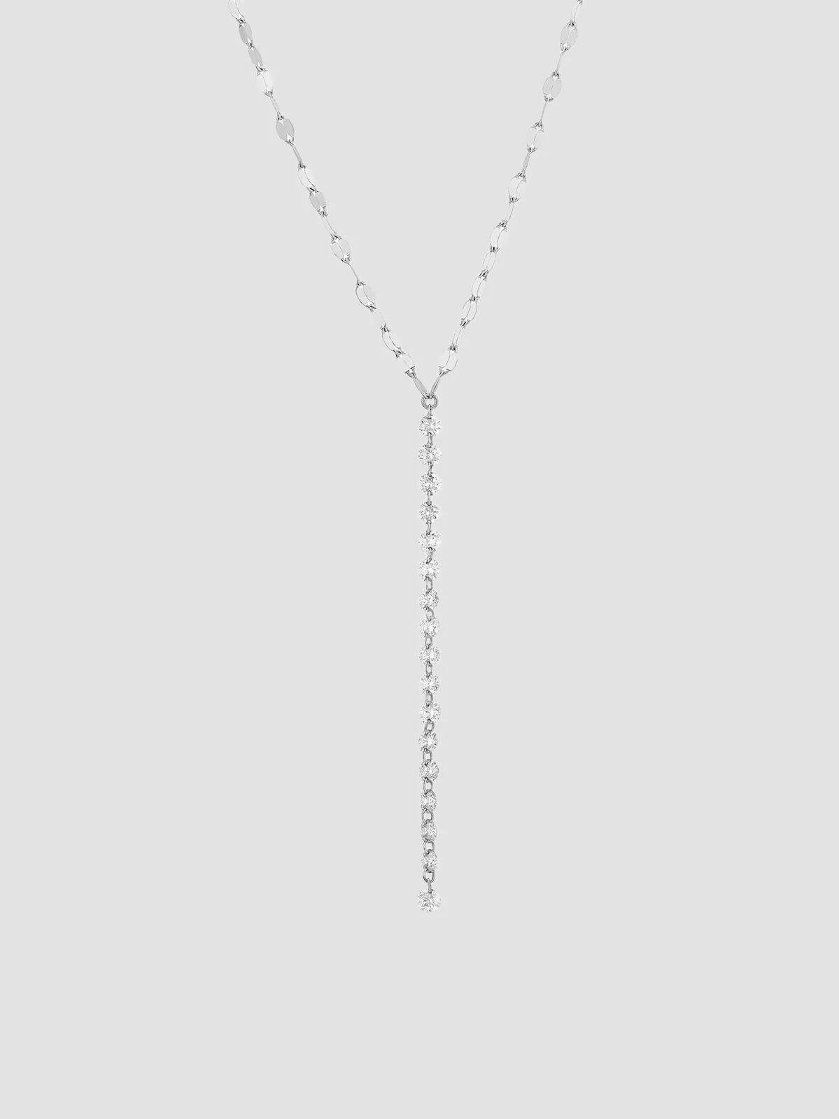 Women's 14K White Gold & 1.13 TCW Diamond Lariat Necklace