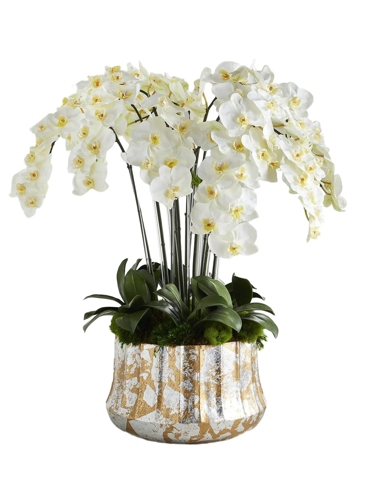 TC Floral Arificial Silver Leaf Floral Arrangement
