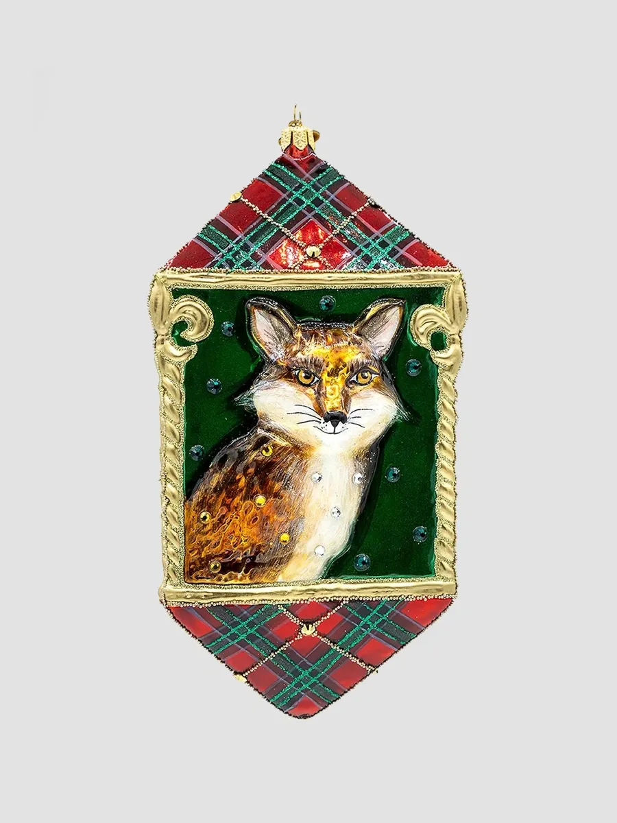 Jay Strongwater Holiday Plaid Woodland Animal Ornament | Thumbnail 2