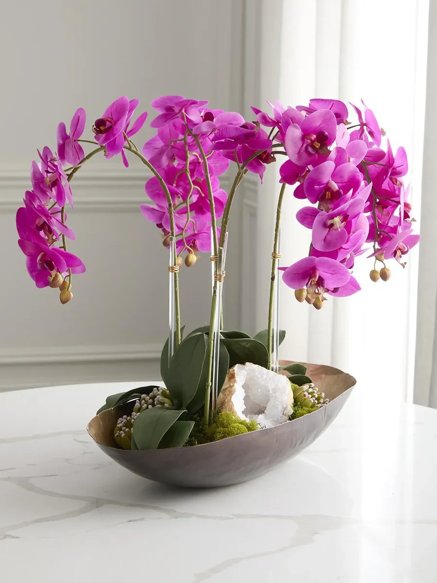 TC Floral Artificial Orchids & Quartz Arrangement - Pink | Thumbnail 2 TC Floral Artificial Orchids & Quartz Arrangement - Pink | Thumbnail 2