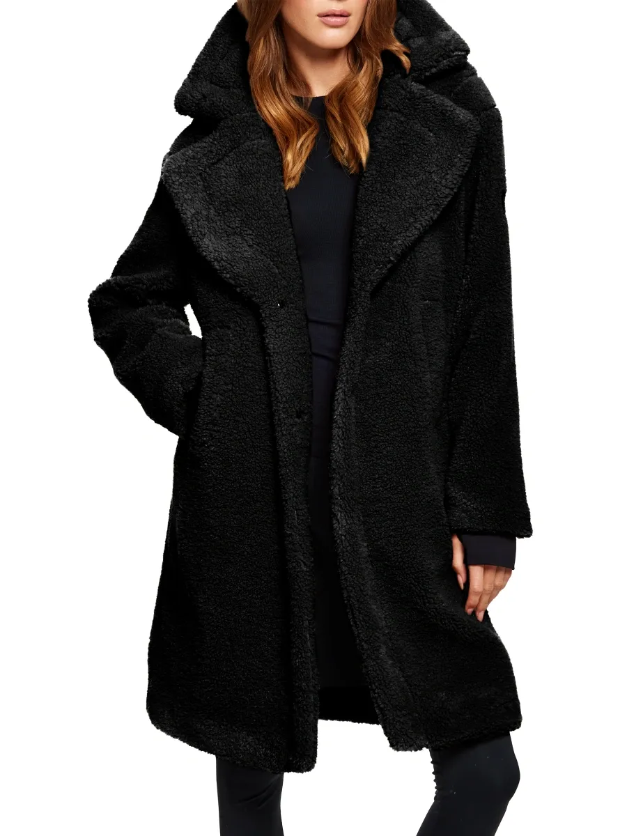 Sam. SAM. Women's Sherpa Leather-Trimmed Coat | Thumbnail 2 Sam. SAM. Women's Sherpa Leather-Trimmed Coat | Thumbnail 2