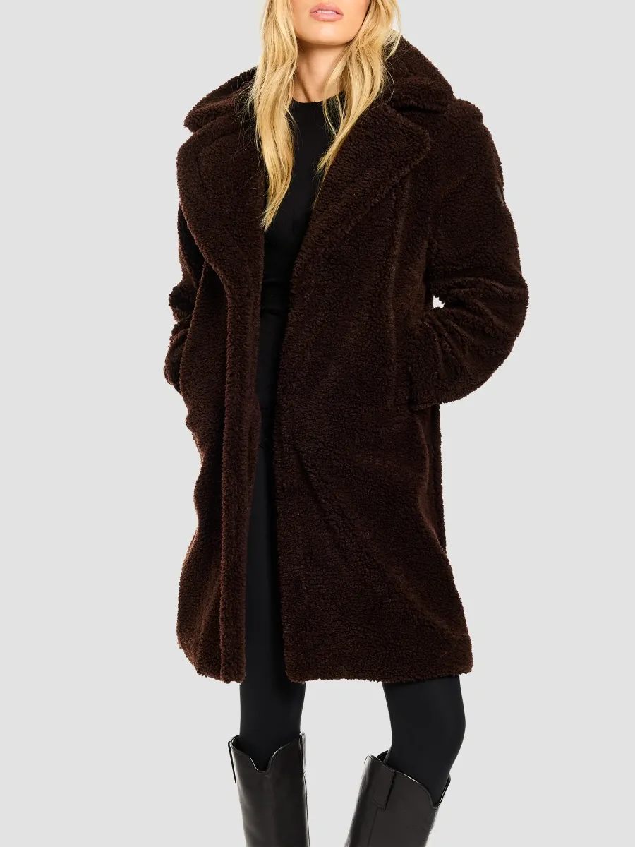 Sam. SAM. Women's Sherpa Leather-Trimmed Coat | Thumbnail 4 Sam. SAM. Women's Sherpa Leather-Trimmed Coat | Thumbnail 4