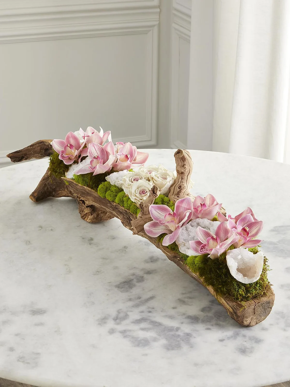 TC Floral Preserved Roses & Amethyst Arrangement - Pink
