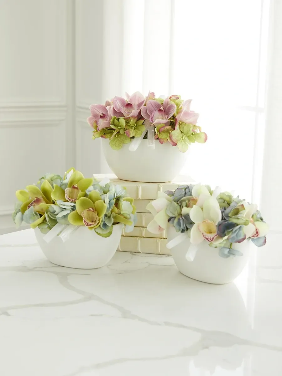 TC Floral Artificial Hydrangea & Orchid Floral Arrangement | Thumbnail 3 TC Floral Artificial Hydrangea & Orchid Floral Arrangement | Thumbnail 3