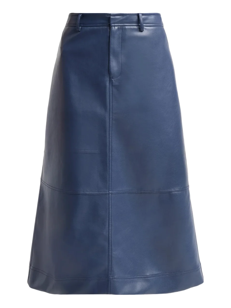 Toccin Women's Kai Vegan Leather A-Line Midi Skirt