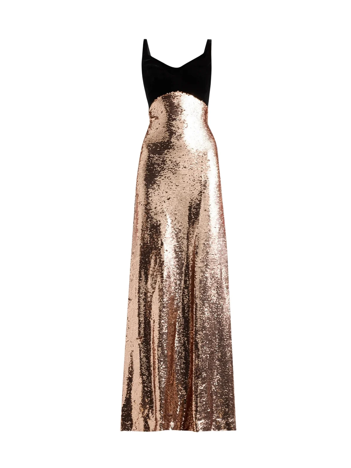 MONIQUE LHUILLIER Women's Colorblocked Sequin-Embellished Gown