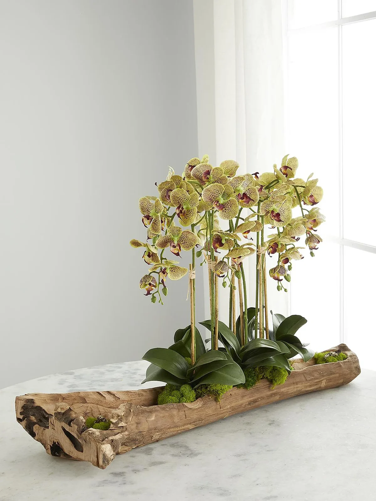 TC Floral Artificial White Orchids Floral Arrangement