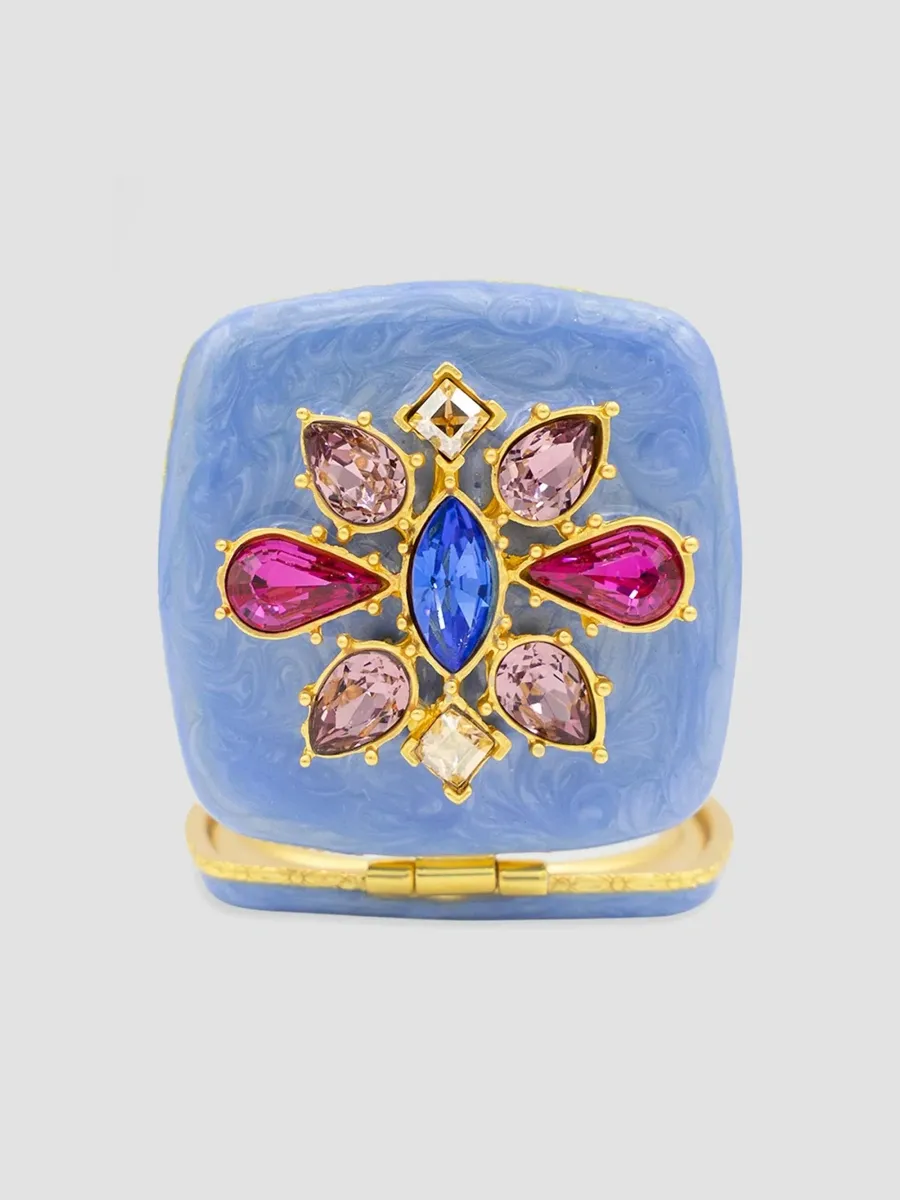 Jay Strongwater Flora Fauna Luella Embellished Square Compact Mirror | Thumbnail 2 Jay Strongwater Flora Fauna Luella Embellished Square Compact Mirror | Thumbnail 2