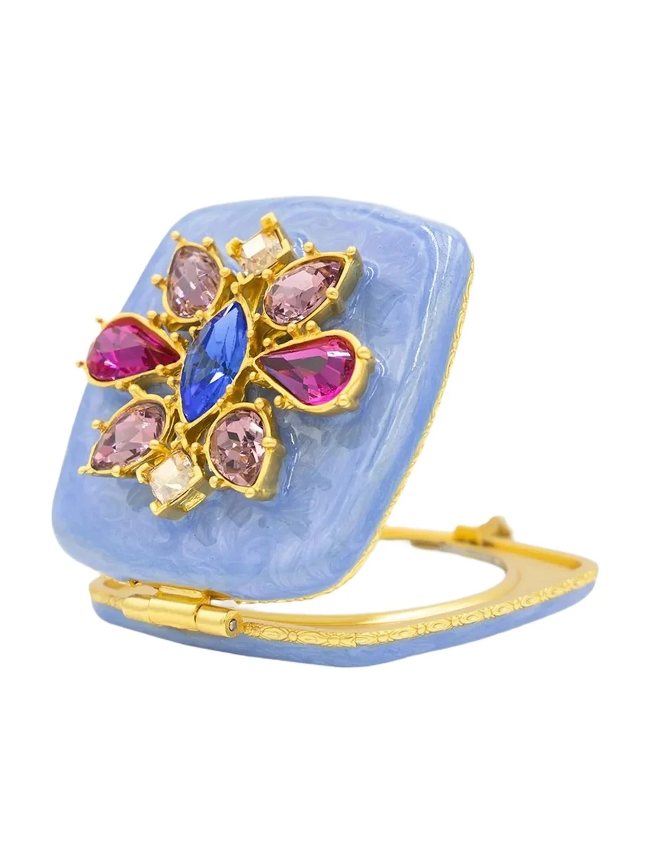 Flora Fauna Luella Embellished Square Compact Mirror Flora Fauna Luella Embellished Square Compact Mirror