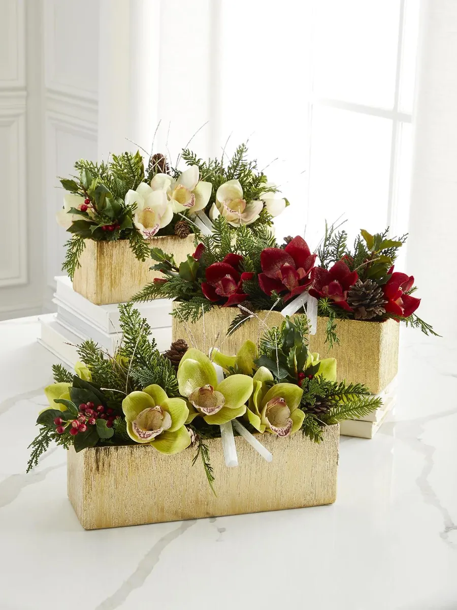TC Floral Artificial Holiday Orchids Arrangement | Thumbnail 2