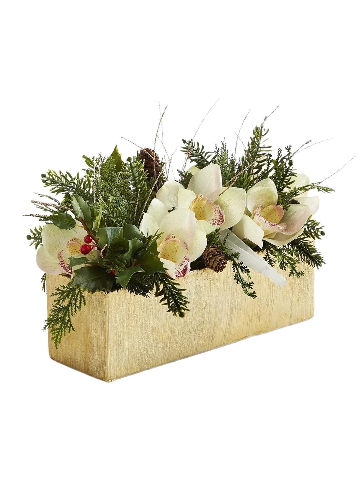 TC Floral Artificial Holiday Orchids Arrangement