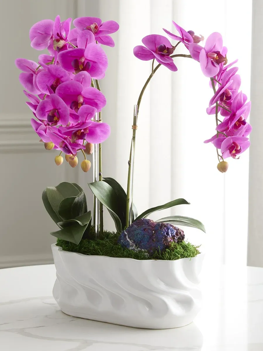 TC Floral Artificial Triple Orchid Floral Arrangement | Thumbnail 2 TC Floral Artificial Triple Orchid Floral Arrangement | Thumbnail 2
