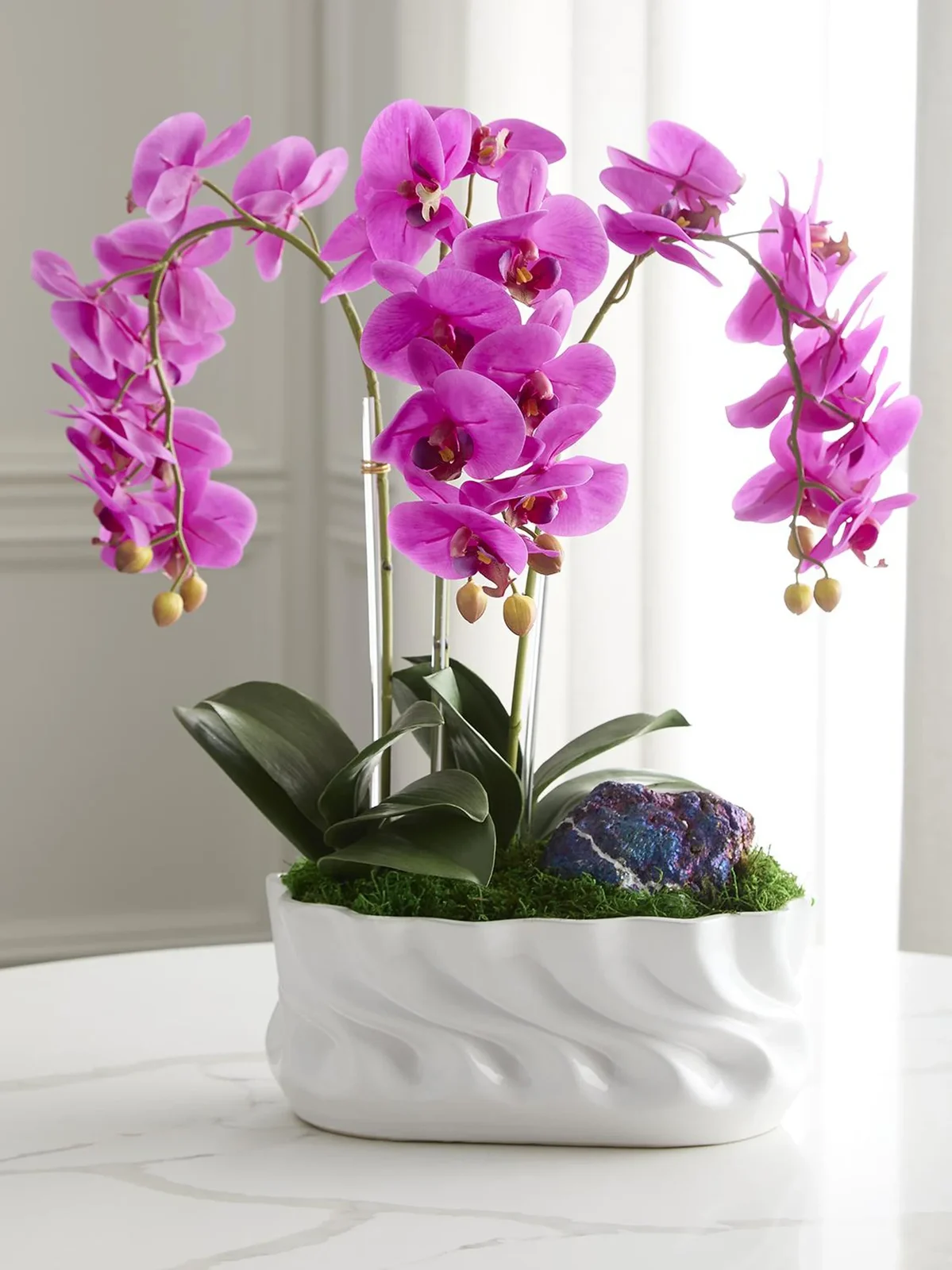 TC Floral Artificial Triple Orchid Floral Arrangement
