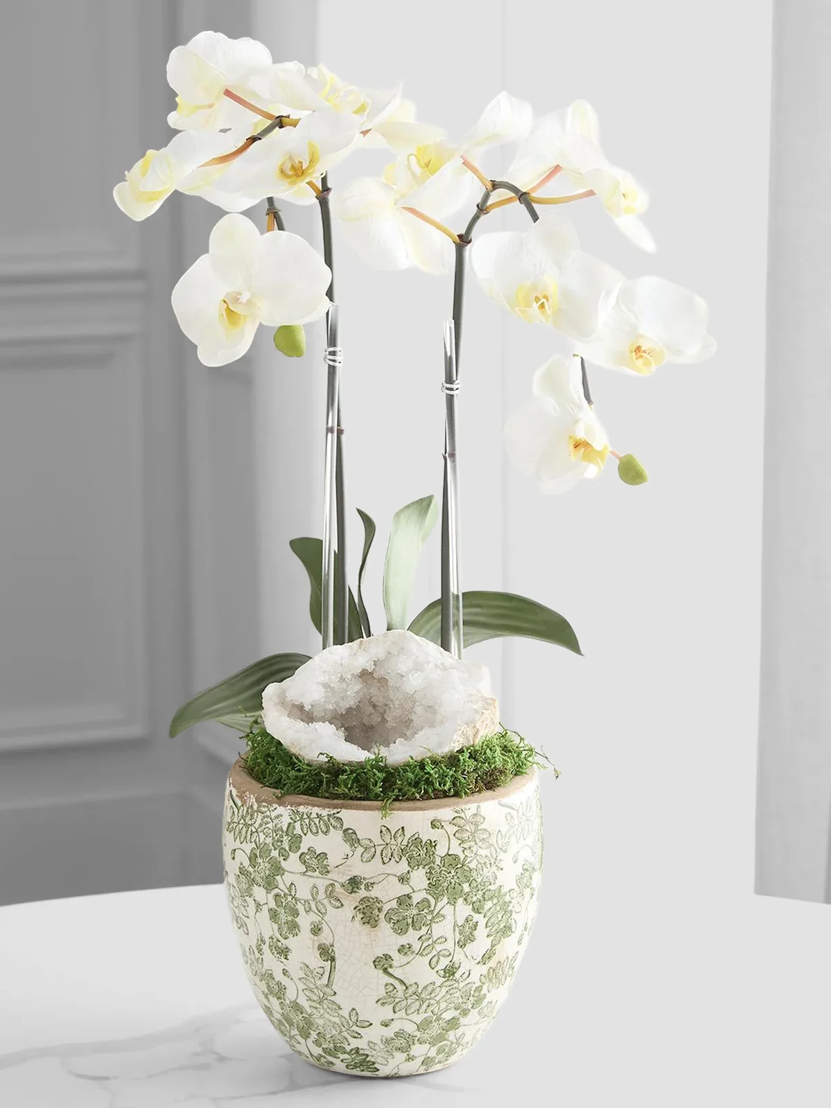 TC Floral Artificial Double Orchid Arrangement
