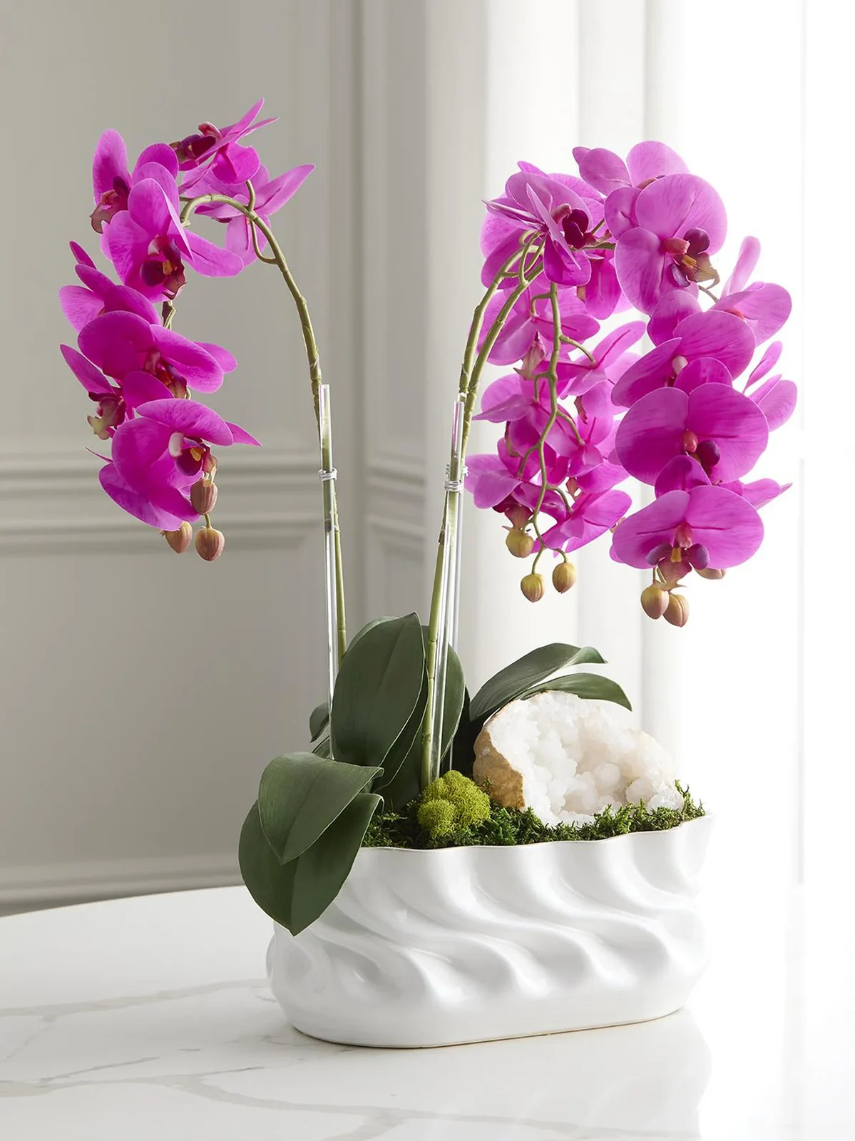 TC Floral Artificial Triple Orchid Floral Arrangement