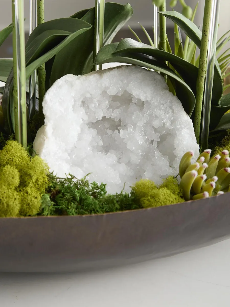 TC Floral Artificial Orchids & Quartz Arrangement - Green | Thumbnail 3 TC Floral Artificial Orchids & Quartz Arrangement - Green | Thumbnail 3