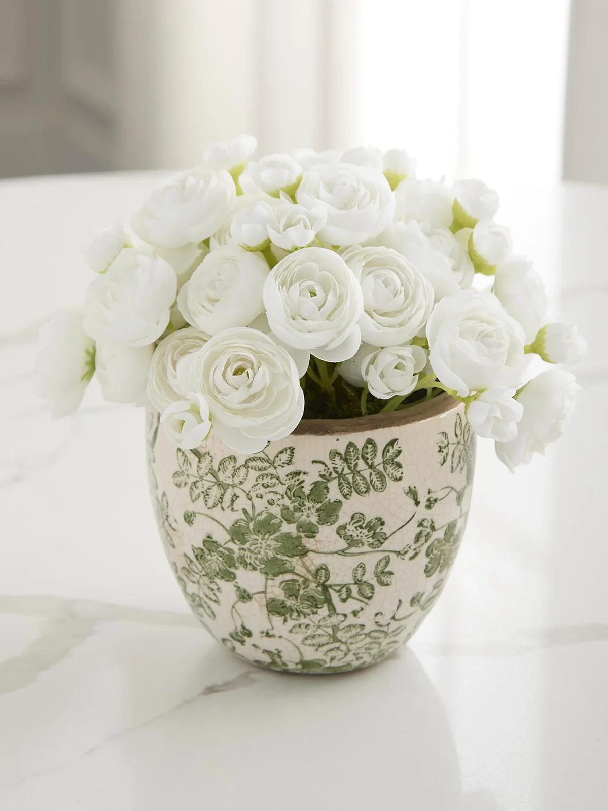 TC Floral Artificial Baby Ranunculus 8" Floral Arrangement